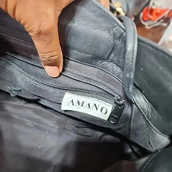 AMANO Vintage 70s -80sLeather Gourgeous  shoulder bag - Picture 12 of 14